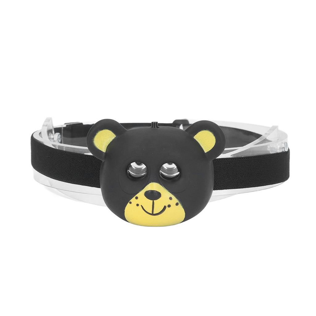 Animal Headlamp Cute Cartoon Bear 2 Modes Lightweight Kids LED Head Light for Outdoor Roller Skating