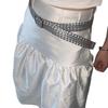 Stylish Silver Pu Woven Belt For Women Ideal For Casual And Retro Fashion