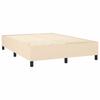 Maison Exclusive - Sommier à lattes de lit avec matelas Crème 140x190 cm Tissu