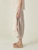 Kaie White Sequin Cotton Silk Volume Balloon Pants