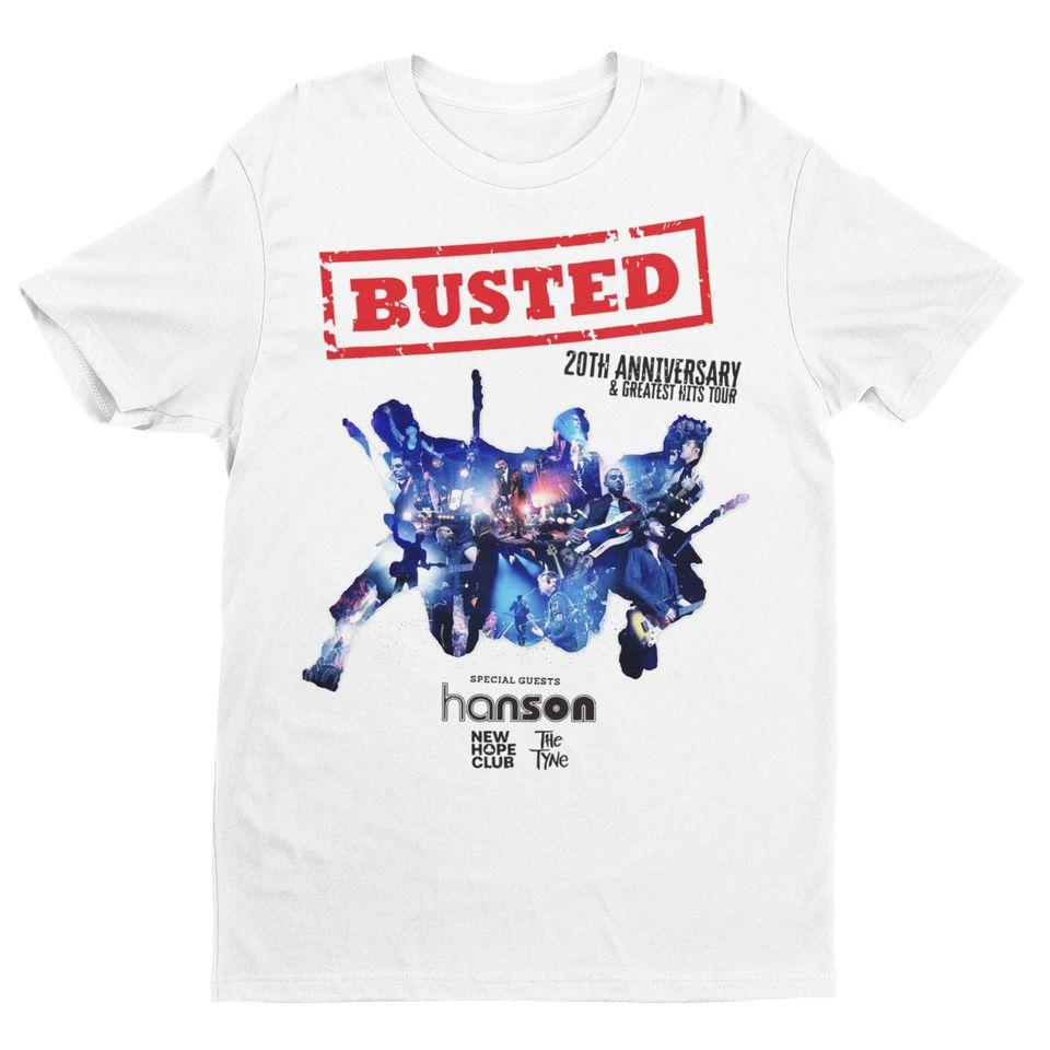 

Busted 2023 Tour T-Shirt Music Band Shirt, Greatest Hits Busted Band Shirts Unisex Busted Reunion Tour 2023 Classic S белый