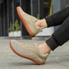 2025 new casual flying woven surface spring and autumn sports shoes breathable student hiking shoes men's soft-soled travel shoes women