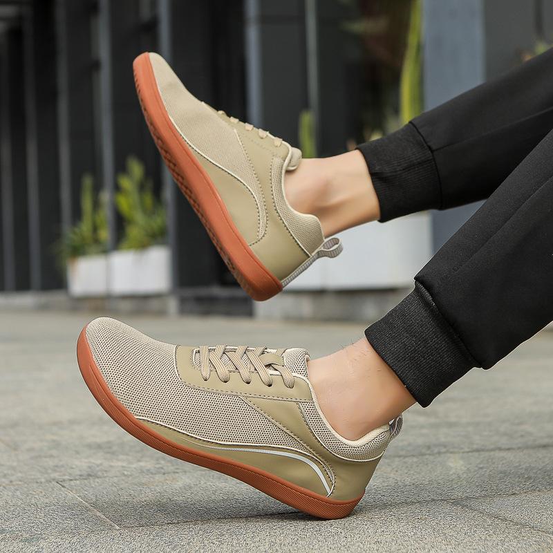 2025 new casual flying woven surface spring and autumn sports shoes breathable student hiking shoes men's soft-soled travel shoes women
