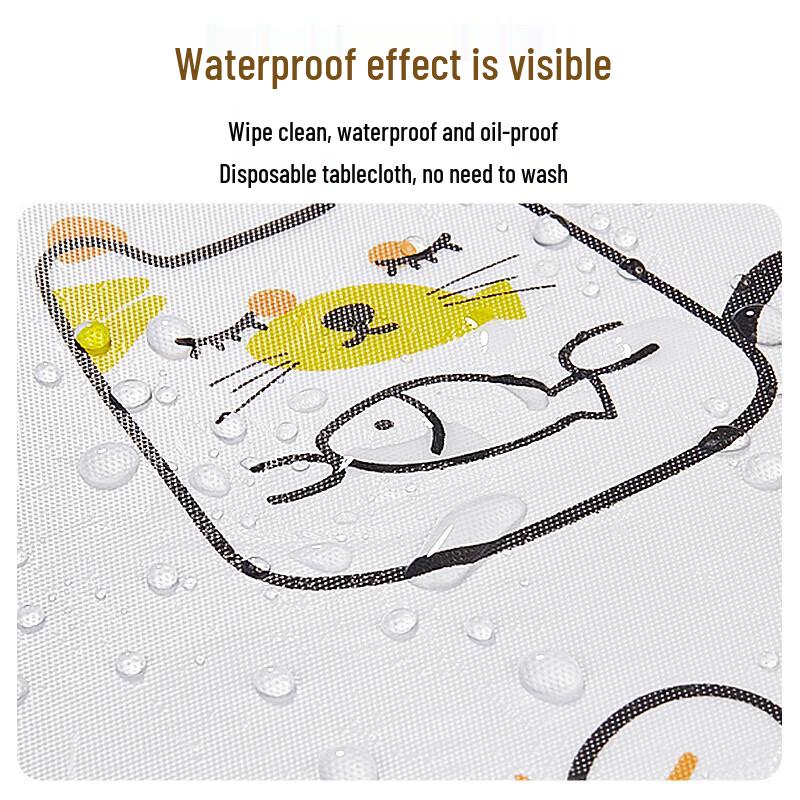 YOUAO Cartoon Katze Druck Tischdecken-Set