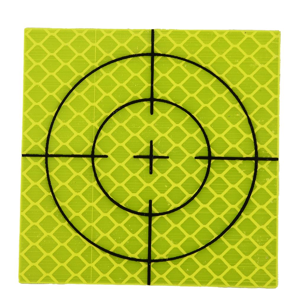 100pcs Total Station Reflector 20/30/40/50/60mm Fluorescent Yellow Reflector Sheet Target Aim Target Sticker Measurement