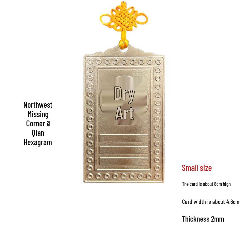 Solid Brass Feng Shui Corner Repair Plate for Wealth and Harmony