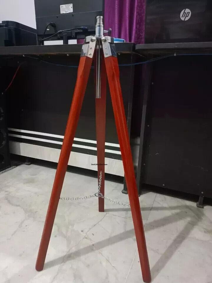 

Tripod Wooden Floor Nautical Stand Vintage Home Decor Brown Tripod Adjustable червоний