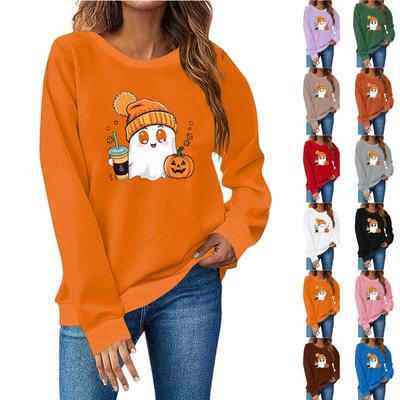 Women's Fashion Casual Print Casual Long Sleeve Round Neck Sweatshirt Top