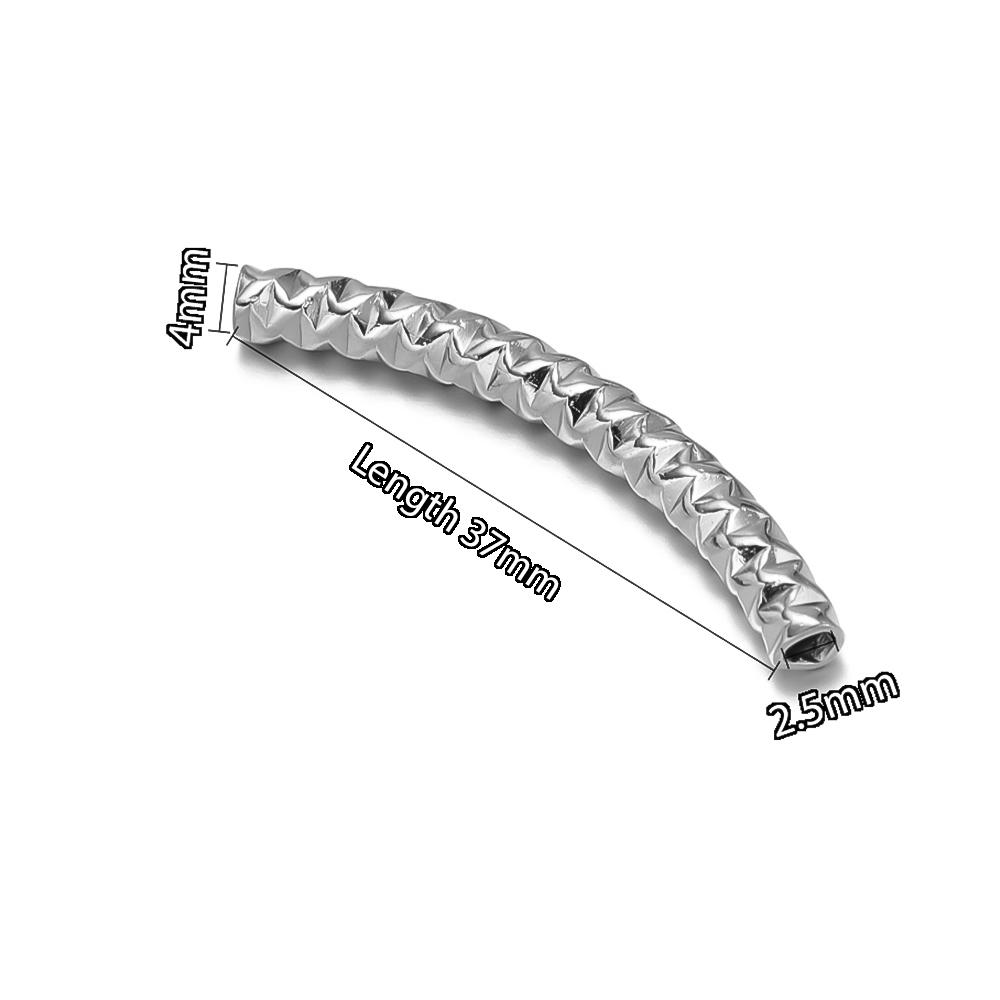 10pcs Stainless Steel Connectors Curved Tube for Jewelry Making Gold Color Straight Beads Bracelet Necklace DIY Jewelry Finding
