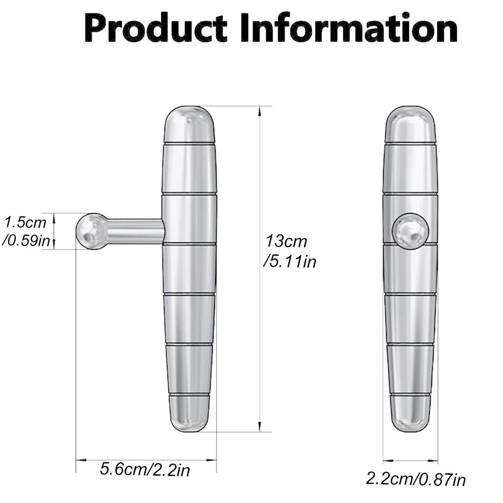 1Pcs Stainless Steel Pressure Massage Bar Acupressure T-Bar Trigger Point Massage Tool For Deep Tissue Therapy Thumb Saver