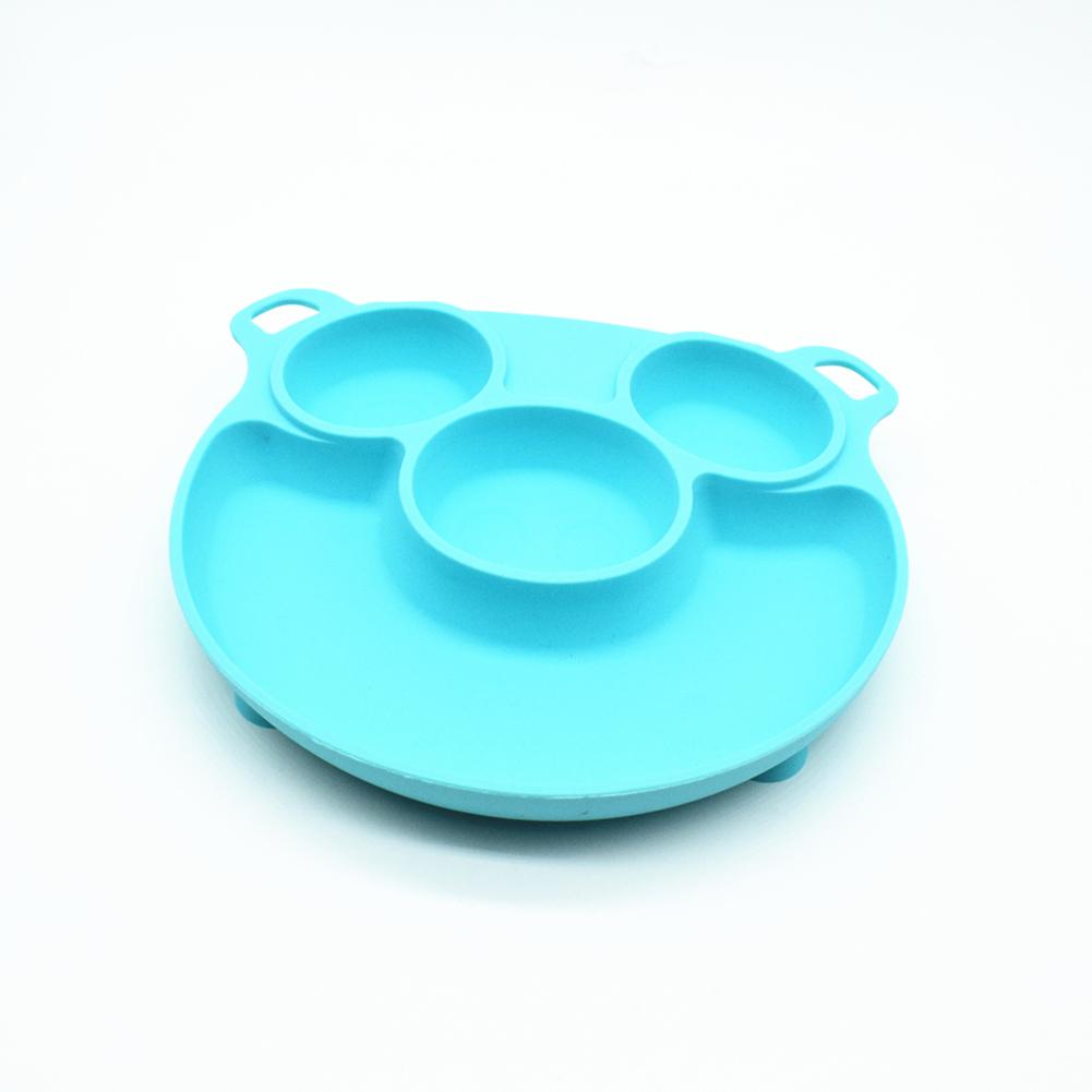 Cute Cartoon Pig Shape Safe Silicone Dining Plate BPA Free Children  Suction Toddle Training Tableware Feeding Bowls