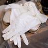 Flexible Accessories Pearls Women Wedding Lace Bow Gloves White Gloves Ruffle Bridal Mittens
