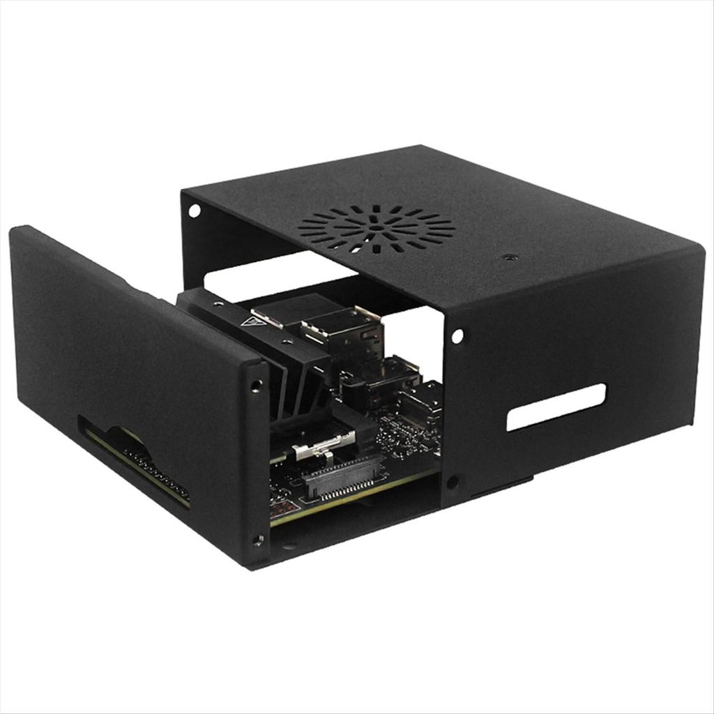 AS62 For NVIDIA Jetson Nano 2GB Metal Case Mini PC Chassis with Camera Holder Holes 160° Camera