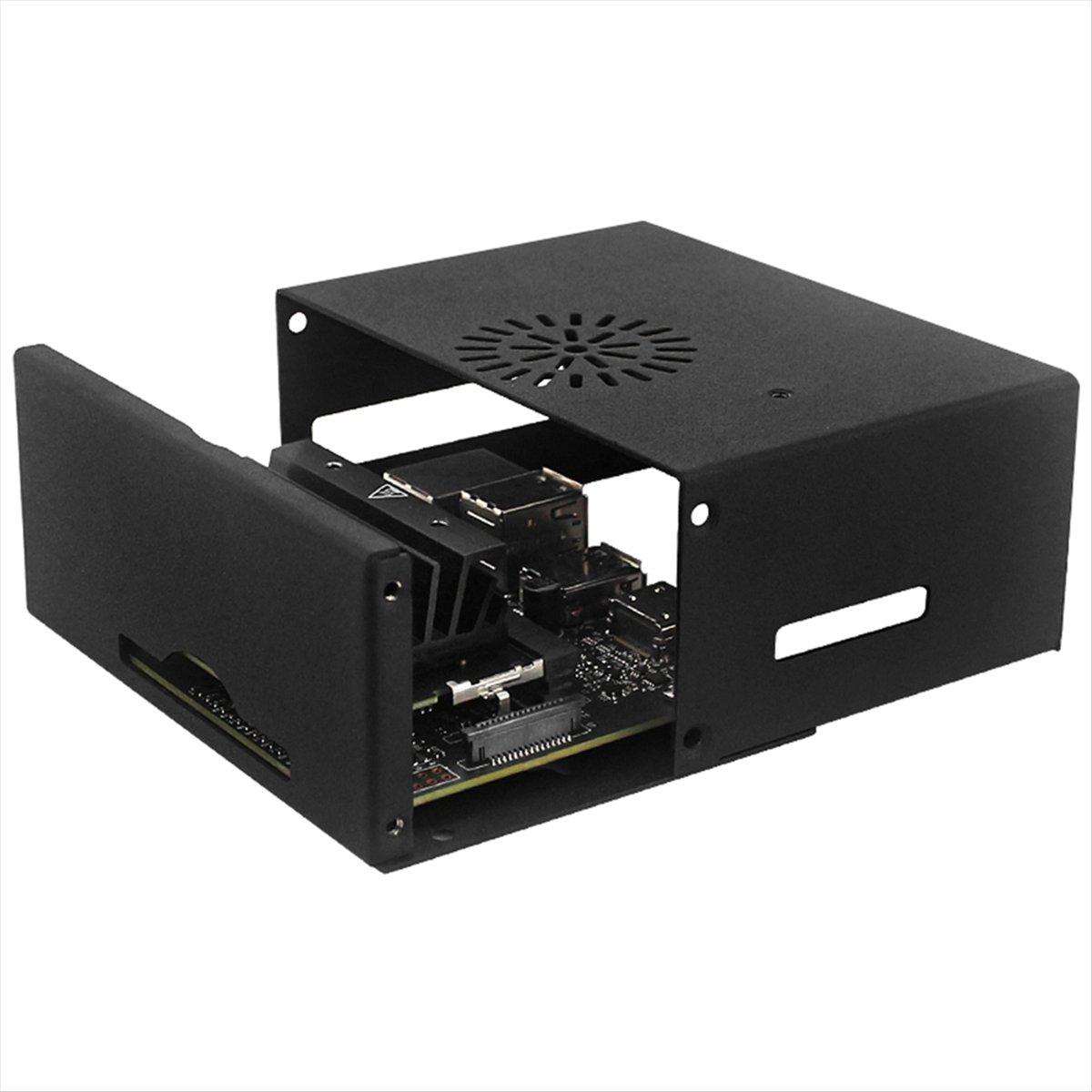 AS62 For NVIDIA Jetson Nano 2GB Metal Case Mini PC Chassis with Camera Holder Holes 160° Camera NONE