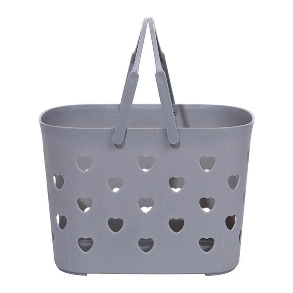 

Bathroom Organizer Handle Designed Handle Basket Bathroom Organizer Bathroom Organizer Hollow Out Plastic Blue серый