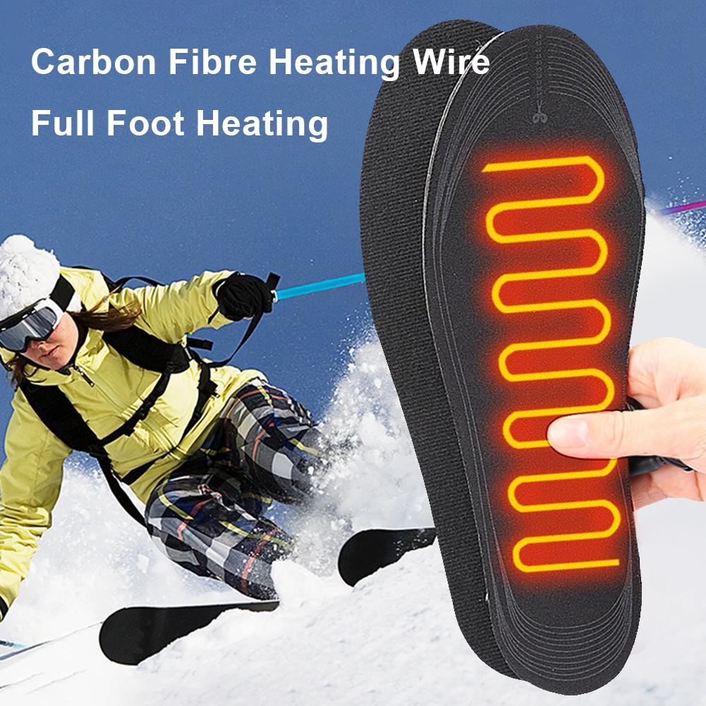 USB Heated Shoe Insoles Electric Heated Shoes Pad Washable Foot Warming Pad Rechargeable Foot Warmer for Winter Camping Fishing