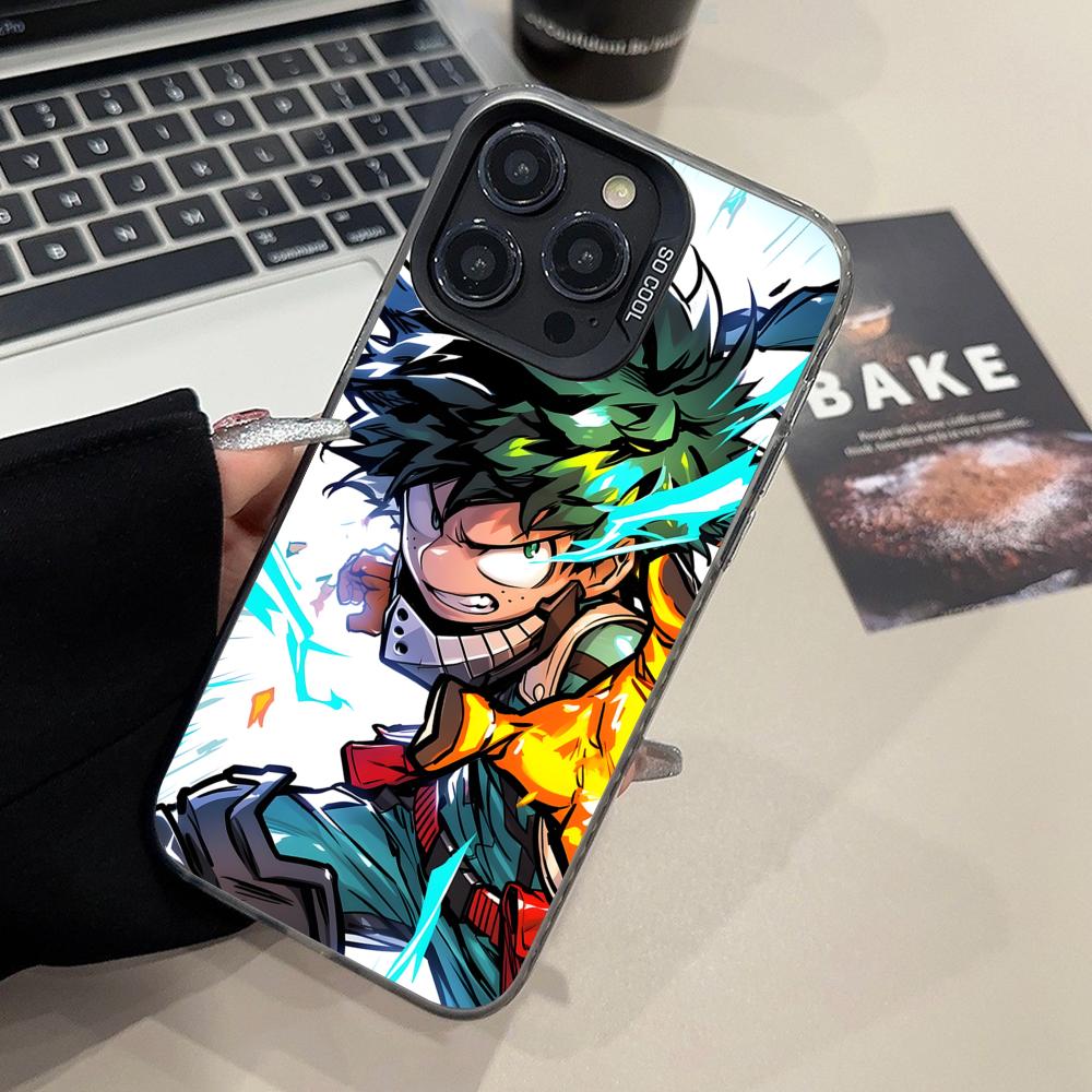 MHA Izuku Deku Mobile Phone Case for iPhone 17 16 15 14 13 12 11 X XR XS 8 7 Air Pro Max Plus Translucent Colorful Cover Pretty