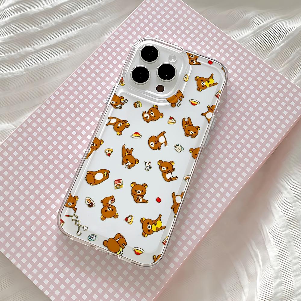 Anime Cute R-Rilakkumas Phone Case For Samsung Galaxy S26 S25 S24 S23 S22 S21 S20 FE Note20 Note10 Edge Plus Ultra Lite 5G Cover