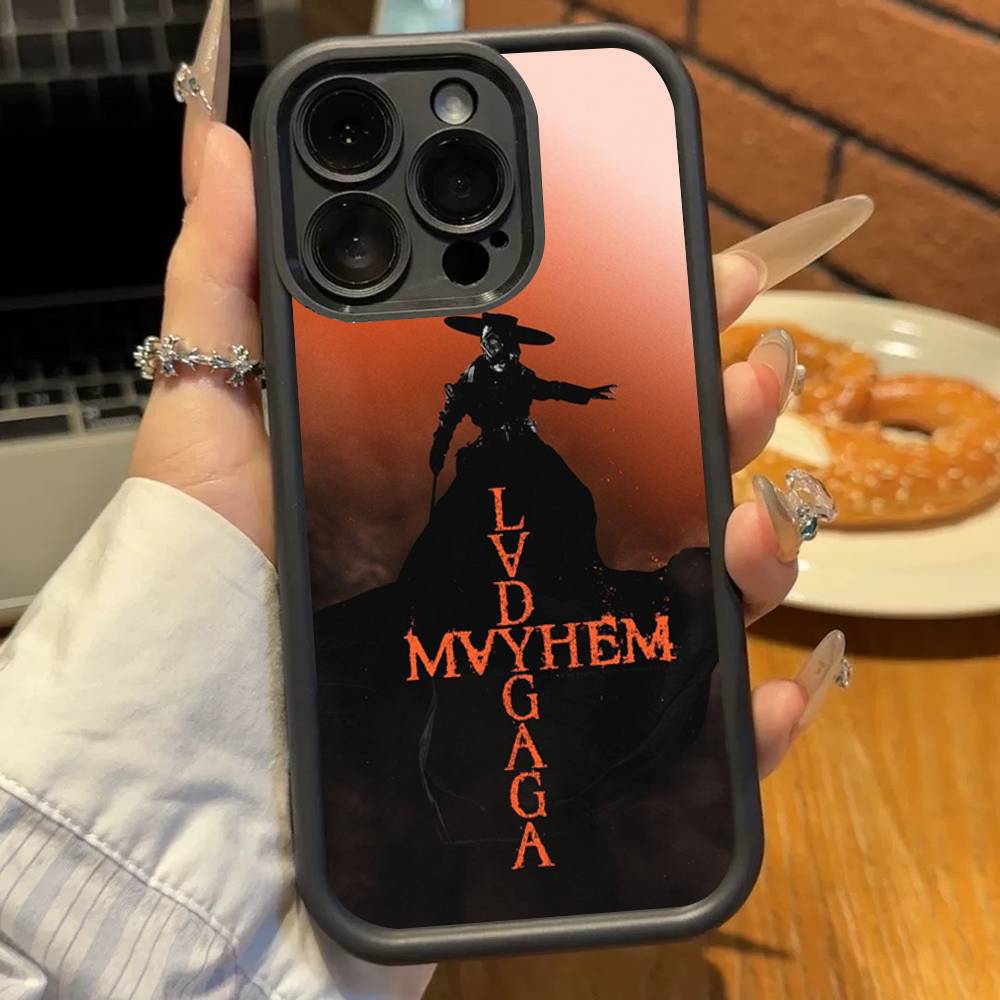 מארז סיליקון לטלפון Singer L-Lady Gaga Mayhem עבור iPhone 17 Air 17 16 15 14 13 12 11 Plus Pro Max כיסוי רך עמיד בפני זעזועים