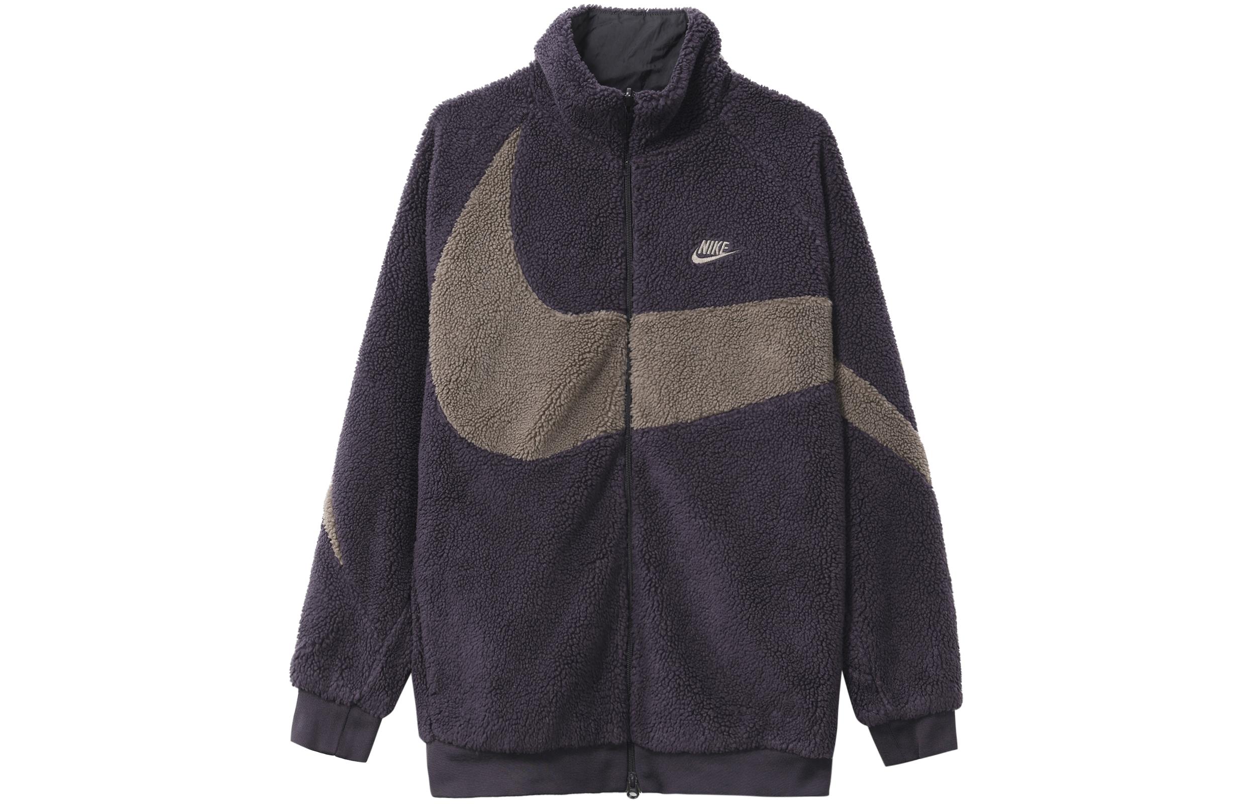 Nike Big Swoosh Reversible Boa Jacket Asia Sizing Cave Purple BQ6546-540 M