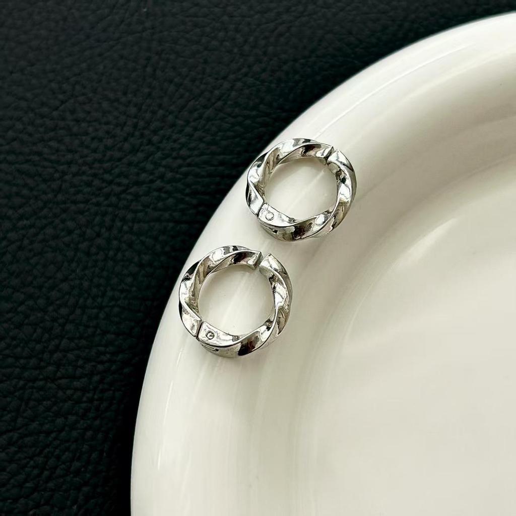 Men's Trendy Clip-On Fake Ear Studs - Hip-Hop Style Earrings with No Piercing Required