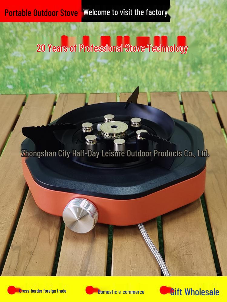 Windproof Explosion-Proof Camping Stove: Eco-Friendly Vegetable Oil Cassette Stove for Outdoor, RV, and Picnic Use Other