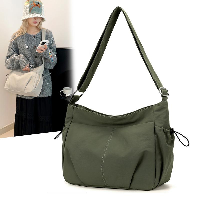 Spring and summer new waterproof nylon cloth messenger bag large capacity lightweight women's shoulder bag light puff series tote bag