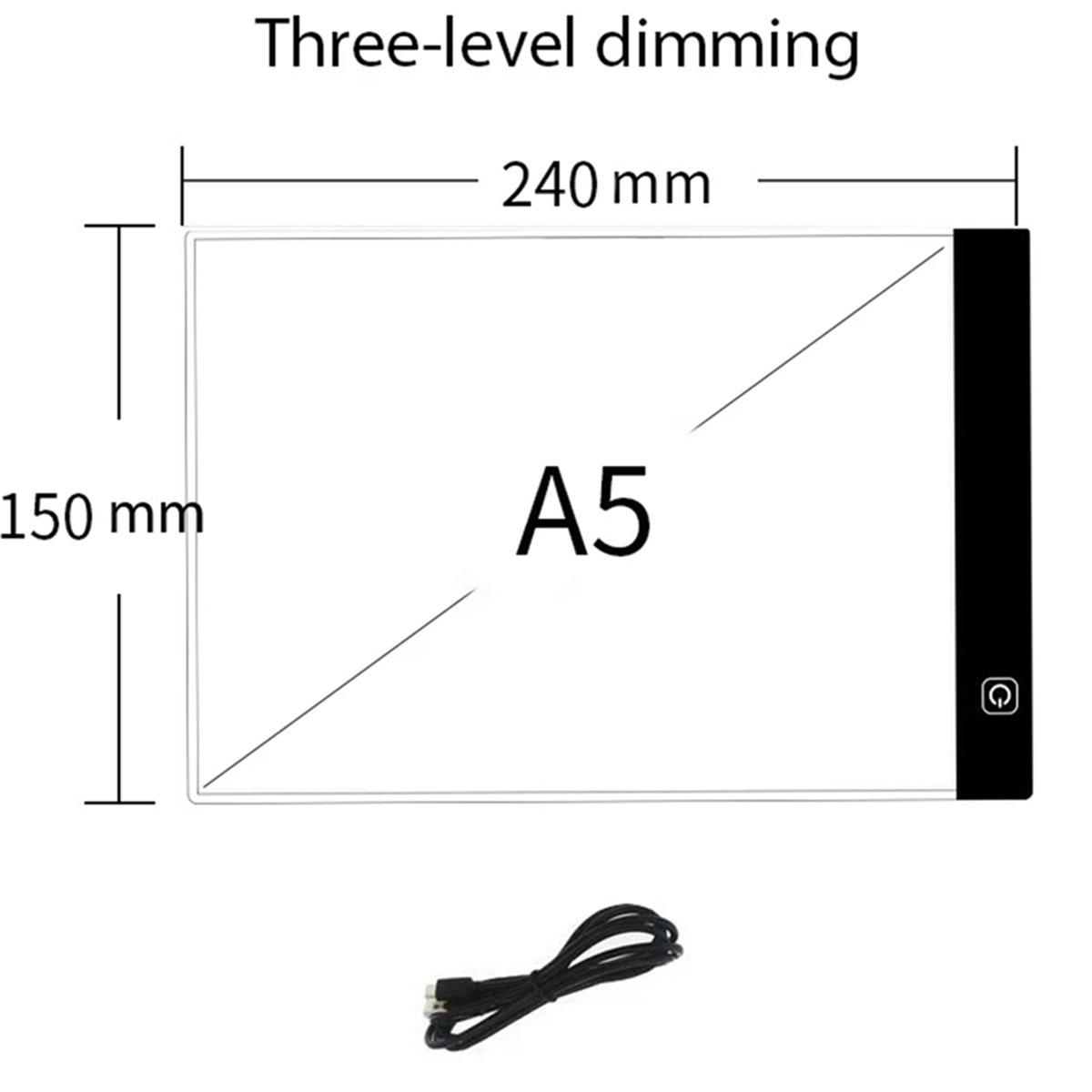 

A5 LED Drawing Copy Pad for Kids: 3-Level Dimmable Light Board with Adjustable Settings Drawing Tablet Tools China Mainland