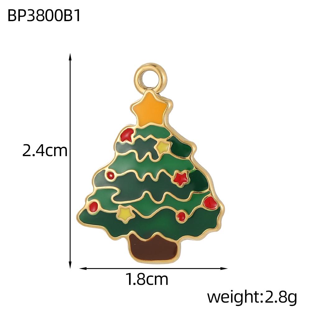 CARLIDANA Enamel Christmas Trees Santa Claus Snowman Charms DIY for Earrings Bracelets Pendants Making DIY Jewelry Accessories