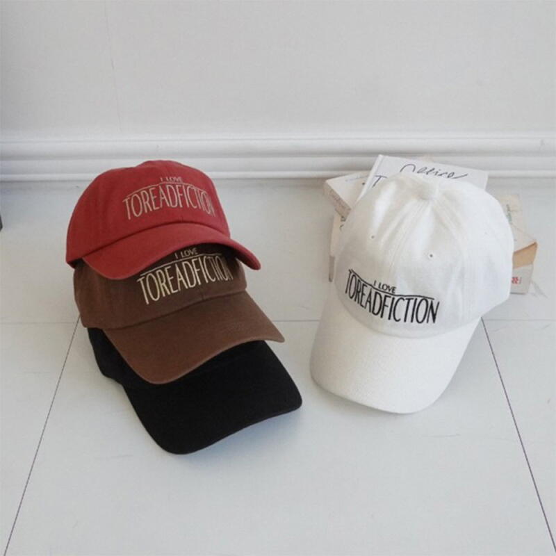Women s cursive everyday look red ball cap hat C8402_Black