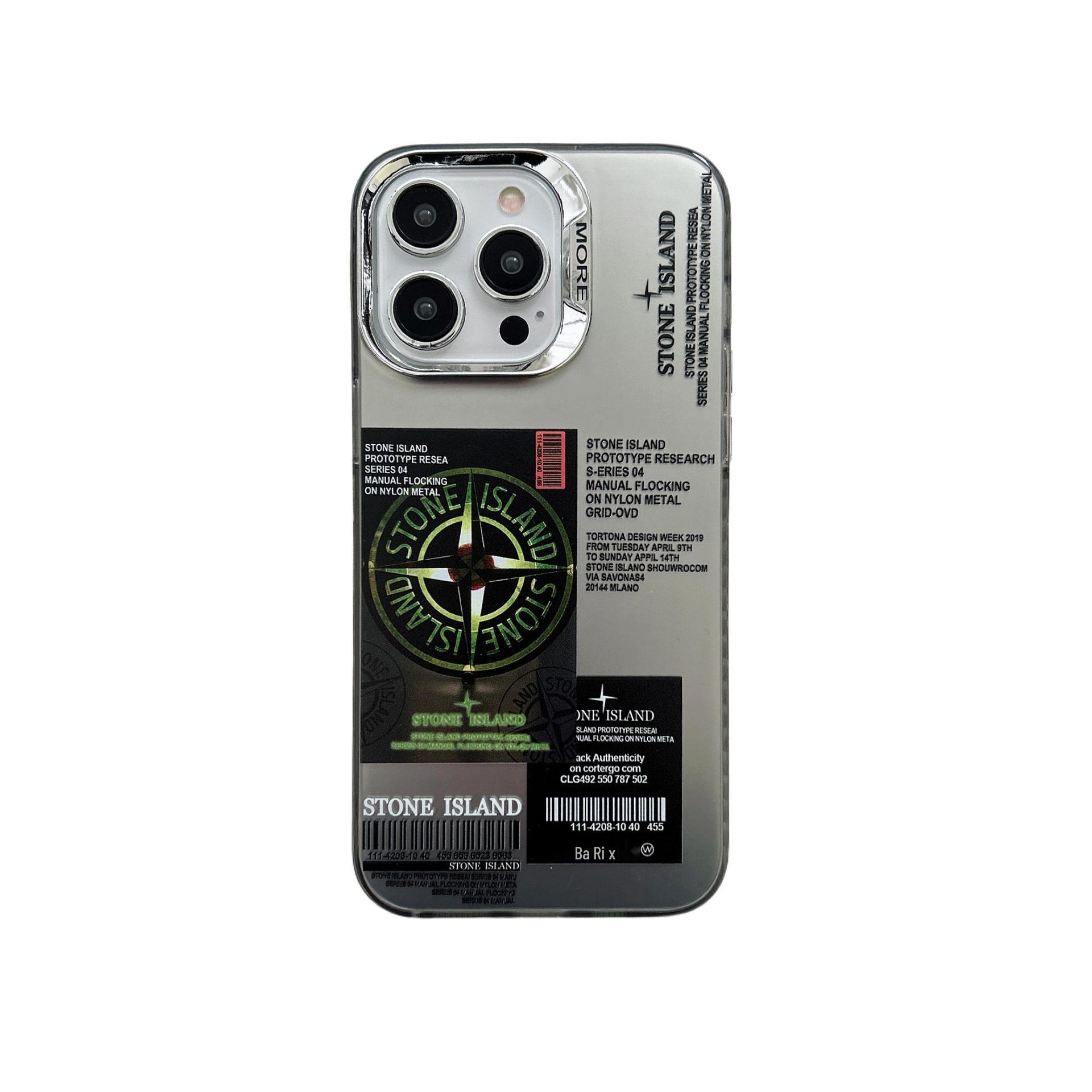 

Stone Island Streetwear Електроплатований Срібний Чохол для iPhone 15 Pro Max iPhone 12 Pro Max