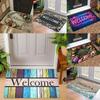 1pcs Wood Flower Pebble Welcome Rug Doormat NonSlip Entryway Rug Living Room Bedroom Kitchen Washable Outdoor Indoor Floor Mat