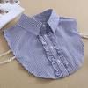 Vintage White Woman Fake Collar Black Crystal Lady Detachable Collar shirt Neckwear False Collar With Beads Clothing Accessories