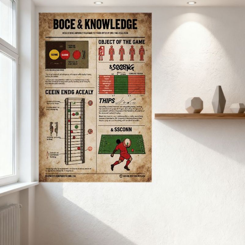 Vintage BOCE Knowledge Infographic Metal Tin Sign - Comedy Game Rules Wall Art for Man Cave Bar Home Decor