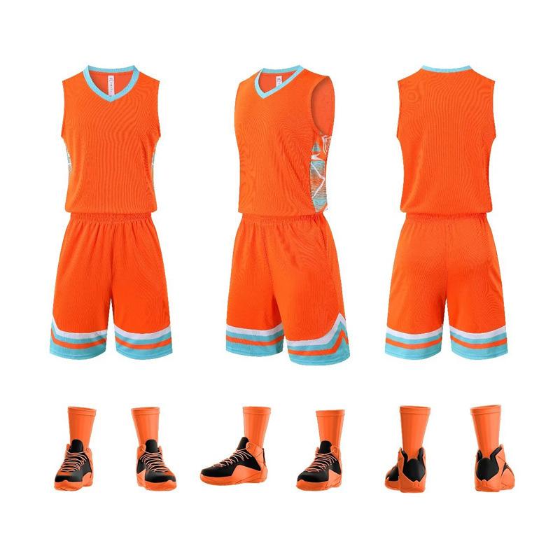 Summer new basketball jersey set, training camp training jersey, student running fitness jersey, breathable and printable number