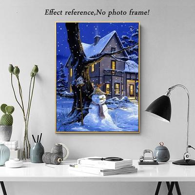 Pittura Diamante Tondo Completo Paesaggio Naturale Mosaico Diamante Pittura Cartone Animato Artigianato Ricamo Decorazione Casa Regalo