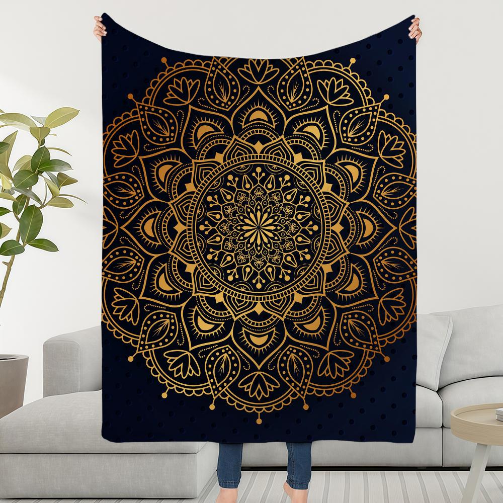 Blanket Throw Mandala Super Cosy Plush Living Room Art Sofa Couch Childish Print Birthday Gifts