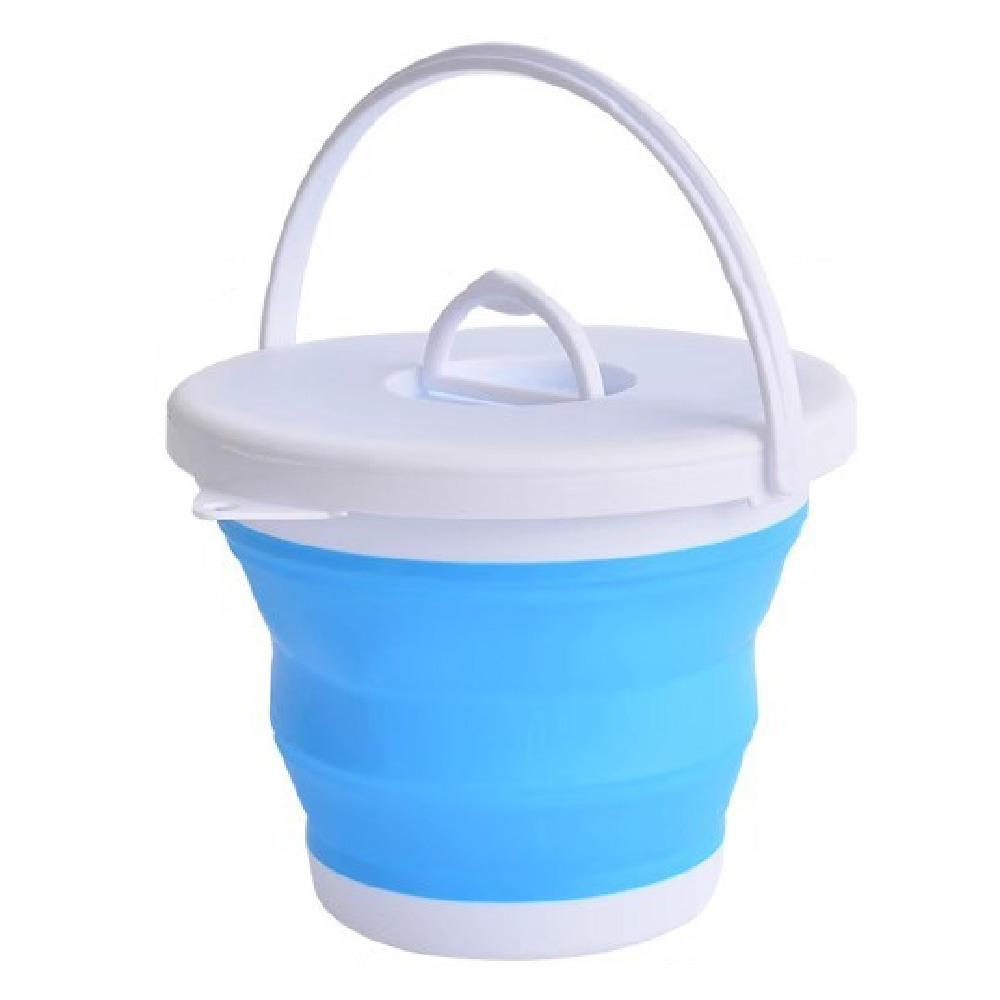 10L Foot Soaking Bucket Thicken Outdoor Fishing Bucket Collapsible Wash Basin  Songkran Festival