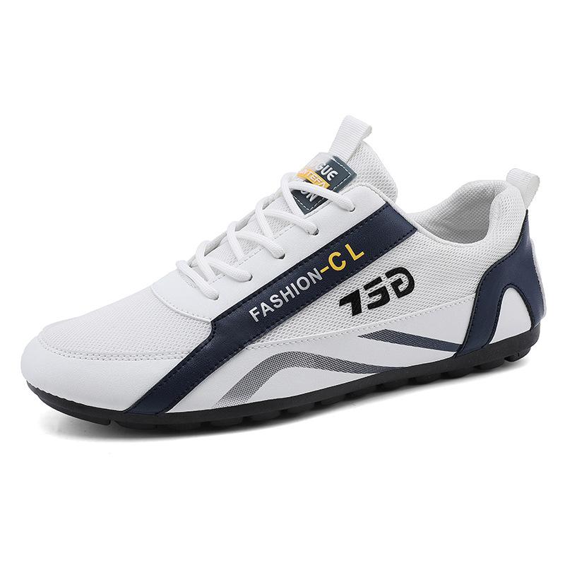 

Men s shoes new spring breathable flat shoes men s trend lightweight low-top shoes leather surface casual sports trendy shoes 2025 43