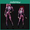 Halloween Skeleton Cosplay Bodysuit Jumpsuit For Women And Children