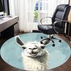 1pc Llama Art Print Chair Carpet for Office, Soft, Non-Slip Polyester Mat, Office, Living Room, Bedroom, Durable Polyester Yy251207151