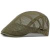 HT4379 Berets Men Women Breathable Mesh Sun Cap Spring Summer Adjustable Flat Cap Male Female Artist Painter Beret Hat Beret Cap