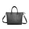 Pravá kůže Tkaná Velkokapacitní Aktovka Tote Bag Pánská Dámská Business Cestování Rameno Crossbody