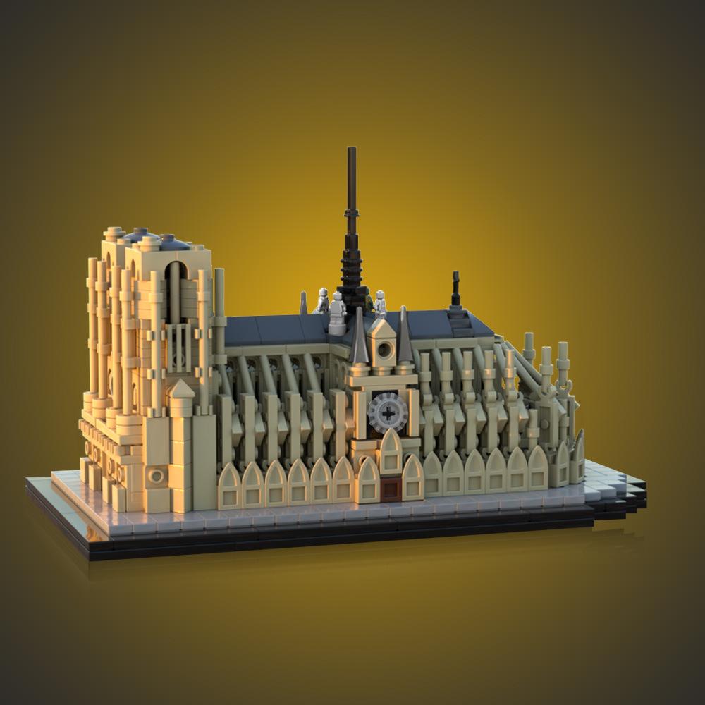 MOC Famous Cathedral of Santa Maria del Fiore Building Block Set Iconic Church Street Architecture Assemble Toys Children Gifts PDF Instruction