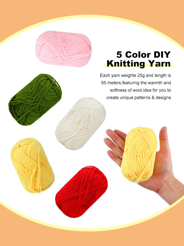 59 Teile Strick-Häkel-Set, Tragbare Strickwerkzeuge, Häkeln für Anfänger, Garn-Bastelset, DIY Bastel-Nähwerkzeuge mit Tasche