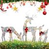 Lighted Christmas Deer Waterproof Festive Decor Christmas Deer Decor for Family Friends Home Patio Garden Parties Holiday