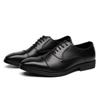 Fashion Big Size Mens Formal Genuine Leather Dress Shoes British Stylish Business Dress Men Flats High Quality Brogues Oxford Shoes Men