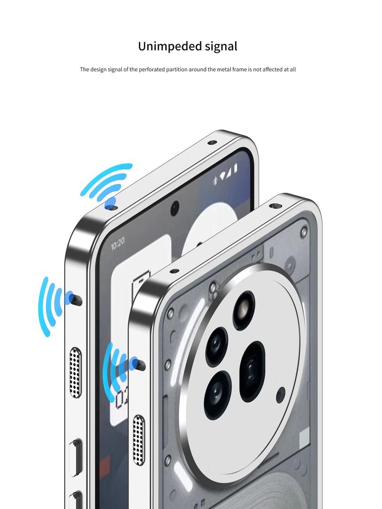 Shockproof Heat-Dissipating Metal Case with Lens Protection for Nothing Phone 3A