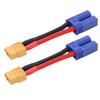 2pcs XT60 Female to EC5 Male Connector Adapter Cable 12AWG Silicone Wire for RC Car Airplane 3.74in