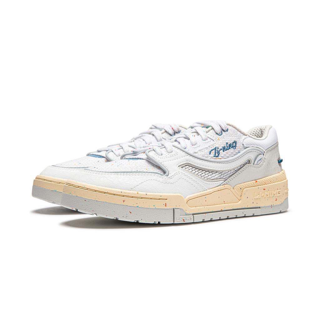 Li Ning 001 BTC Versatile Retro Skate Shoes Thick Sole Height Increasing Non-Slip Shock Absorbing Wear-Resistant Support Low-Top Men Sneaker AGCU053-1